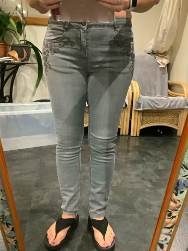 George grey skinny jeans - george,
