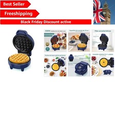 Modern Blue Mini Waffle Maker