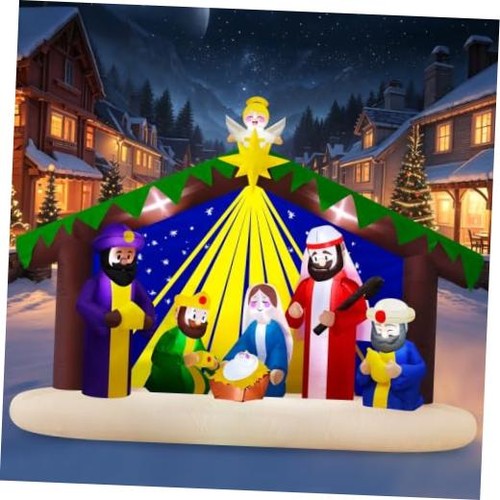 8ft outdoor nativity - outdoor, scene
