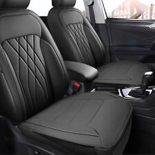 Auto Car Front Seat Chair Cushion PU Leather Soft Pad Cover Protector Mat Black