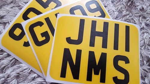 Stick numberplate novelty 7 - on,