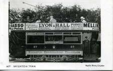 Sussex Brighton Tram Pamlin Prints repro photo postcard M77