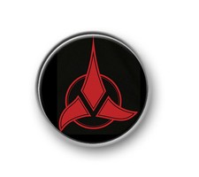 KLINGON LOGO / 1” / 25mm pin button / badge / Star Trek / Worf / Next Generation