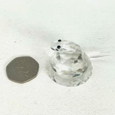 Vintage Crystal Glass Snake Figurine, ? Swarovski - Retired? Reptile Ornament
