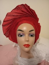 Elegant African Wedding Auto Gele Plated Ready to Wear Oke. #22.00+#2.96 Postag