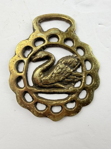 Brass horse medallion antique - brass,