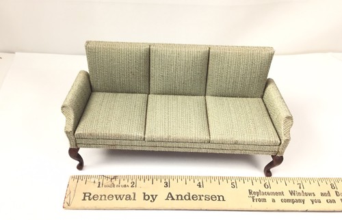 Vintage upholstered doll sofa - vintage,