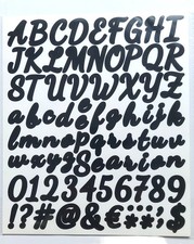 1inch Blue Red White Silver Black Gold Alphabet Letter Number Sticker 150pcs+