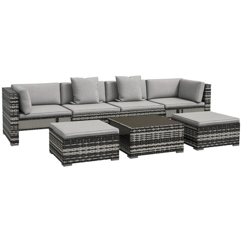 Outsunny pcs rattan garden - outsunny, 7