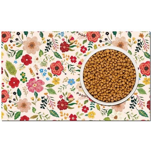 Floral cat dog food - cat,