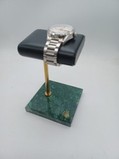 Rolex Marble Watch Display Stand Green Marble & Brass Single Holder Presentation
