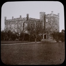 ANTIQUE Magic Lantern Slide ISLE OF WIGHT NO10 CASTLE LIKE HOUSE C1900 PHOTO IOW