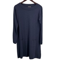 Jigsaw Wool Dress Navy Blue