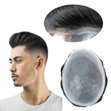 Mens Toupee Human Hair