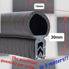 Car Boot Seal rubber edge trim Bonnet Door BOAT 30mm x 16mm grips 1mm to 5mm