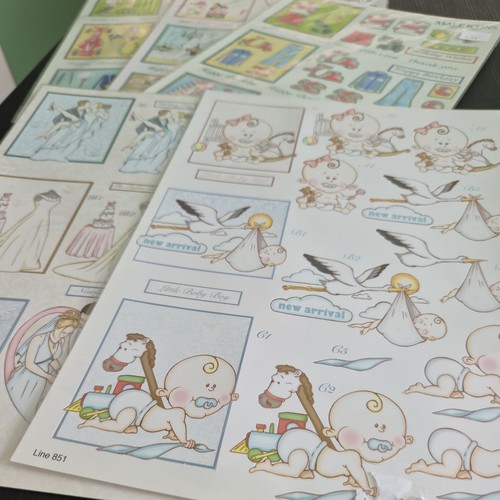 Die cut decoupage sheets mixed - die,
