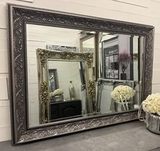 Large BLACK Hairdresser Salon Barber Beautiful Mirrors - CHOOSE Size and Colour