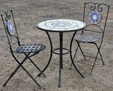 Vintage metal bistro set with