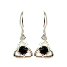 Hand set  Whitby Jet in 925