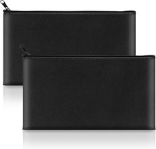 2 Pack Leather Cash Money Bags