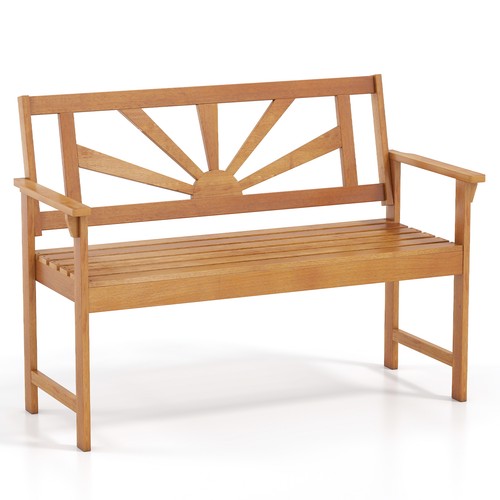Acacia wood loveseat bench - acacia,