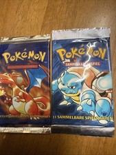Pokémon EMPTY 1st Edition base Booster Packs X2 Spanish/german