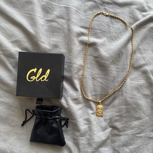 Gld yellow gold jesus pendant - jesus,