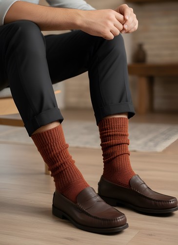 Pairs slouch socks orange - 4,