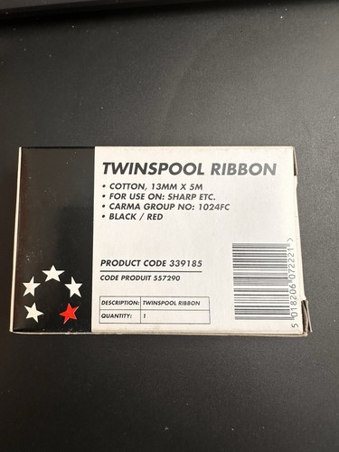Twin spool ribbon black red - twin, black/red