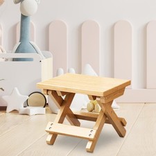 Folding Stool Wooden Compact