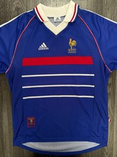 Original Authentic Adidas France 1998 Home Shirt Mens Medium