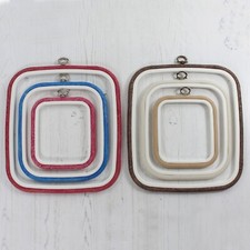 Nurge Embroidery Flexi Hoop Square Cross Stitch Display 3 Sizes 6 Colours