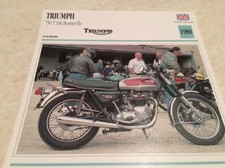 Map Motorcycle Triumph 750 Bonneville T140 1980 Collection Atlas Motorbike UK