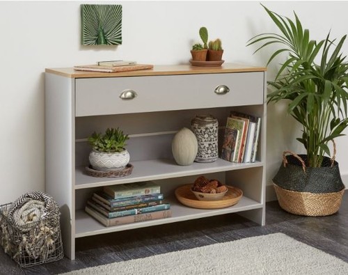 Console dresser grey and oak - grey,