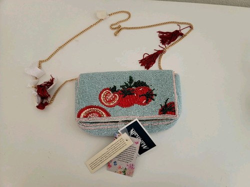 Beaded tomato bag - tomato,