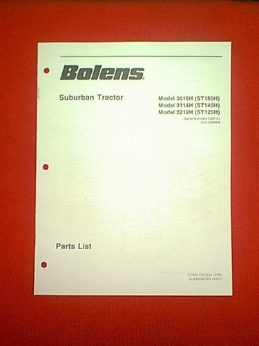 Bolens st180h st140h - bolens, st120h