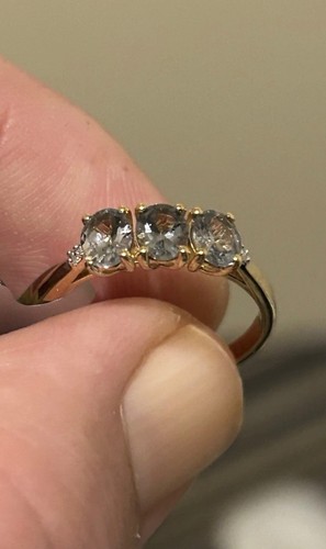Grey spinel white zircon - &, 9k