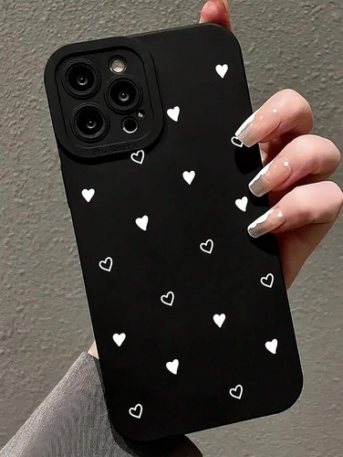 Small white heart phone case - heart,