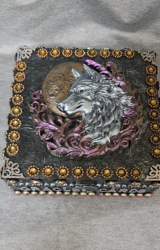 Oracle card wolf - wolf, wooden