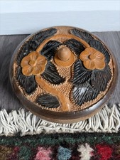 Vintage Wooden Carved Floral