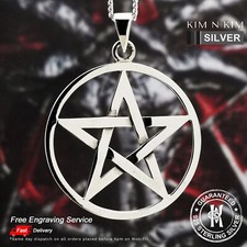 Large Pentagram Pentacle Pendant 48mm ✔️Solid ✔️925 Silver ✔️Wicca Neo Pagan