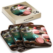 4 x Boxed Square Coasters -