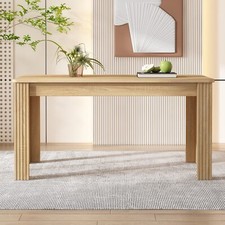 4 Seater Dining Table Wood Rectangle Modern Kitchen Dining Room Furniture, Oak