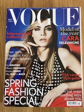 Vogue Magazine: March 2013 UK. Spring Fashion. Cara Delevingne Cover