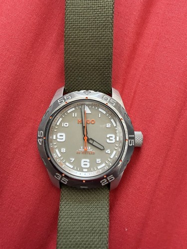 Men hugo grey dial - dial, bar