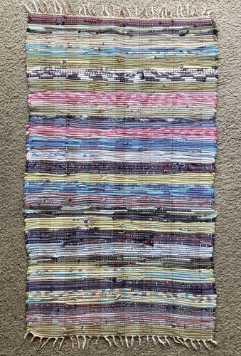 Vintage rag rug handwoven - vintage, boho