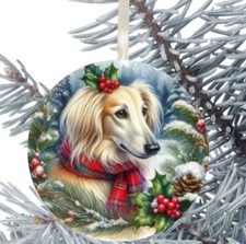 Saluki Dog Hanging Bauble Gift