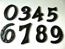 4" House Number Heavy Black Antique Wrought Cast Iron Metal Door Gate 0123456789