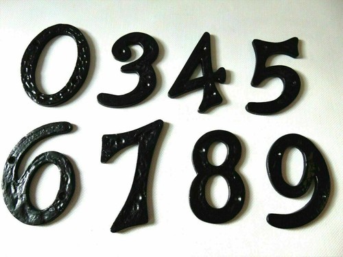 House number heavy - 4", black