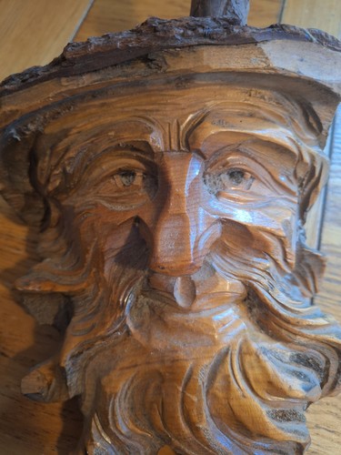 Vintage hand carved wood - hand,
